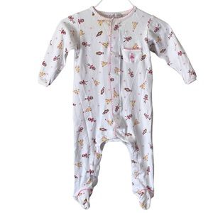 Magnolia Baby 100% Pima Cotton Ballerina Nutcracker White Footed Sleeper 6 Mo